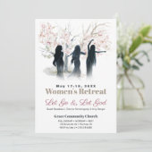 踊りウィメンウォーターカラーツリーズチャーチリトリート 招待状 (スタンド正面)