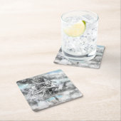 踊りウーマン紙コースター スクエアペーパーコースター (インサイチュ)