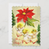 踊りエンジェルズクリスマスパーティの招待状 招待状 (正面)