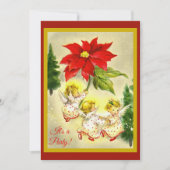 踊りエンジェルズクリスマスパーティの招待状 招待状 (正面)