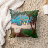 踊りオンショア |エドバード・ムンク | クッション (ブランケット)