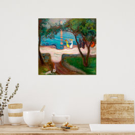 踊りオンショア |エドバード・ムンク | ポスター