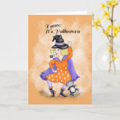 踊りオンハロウィーン カード (黄色い花)
