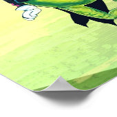 踊りカエル緑のタキシードかわいいポスター ポスター (角)