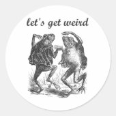 踊りカエル風変わり童話の奇妙なDを取得しよう ラウンドシール (正面)