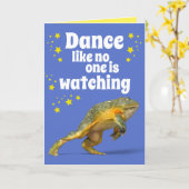 踊りカエル – 誰も見ていないように踊る カード (黄色い花)