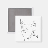 踊りカップルのスケッチ マグネット (正面/裏面)