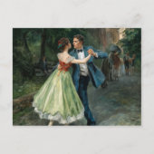 踊りカップルの通りエレガント、 ポストカード (正面)