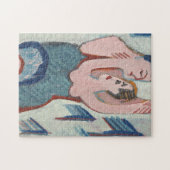 踊りカップルモダンアートパズル ジグソーパズル (横)