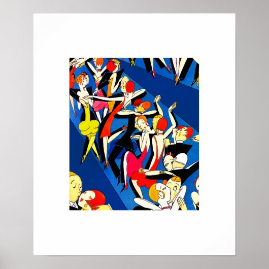 踊りカップルヴィンテージアールデコ ポスター (正面)