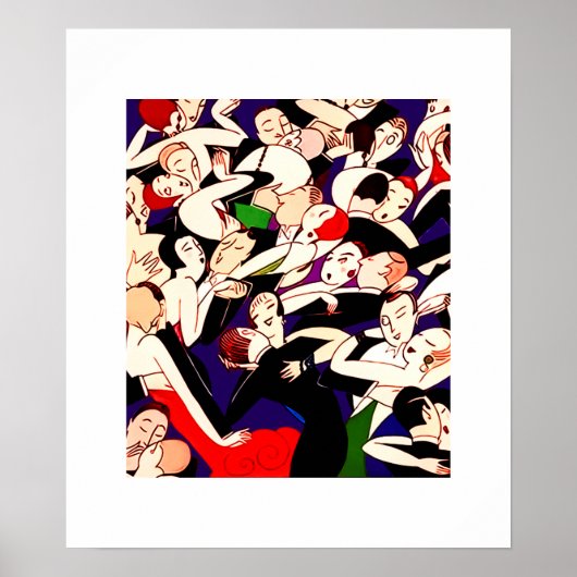 踊りカップルヴィンテージアールデコ ポスター (正面)