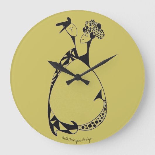 踊りカップル時計 ラージ壁時計 (正面)