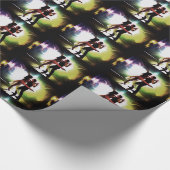 踊りカップル社交ダンスラテンまたはバレエ ラッピングペーパー (角)