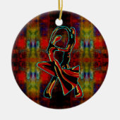 踊りカップル セラミックオーナメント (正面)