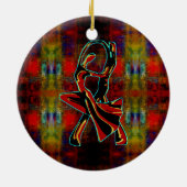 踊りカップル セラミックオーナメント (裏面)