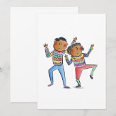 踊りカップル 招待状 (正面/裏面)