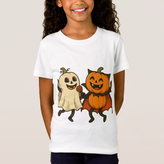 踊りカボチャinハロウィーンコスチュームおもしろい- Gho Tシャツ (正面)