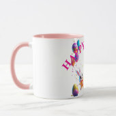 踊りカラフルイースターバニーパーティー マグカップ (左)