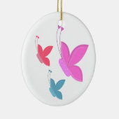 踊りカラフル蝶 セラミックオーナメント (右)