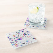 踊りカラフル音楽 ガラスコースター (アングル)