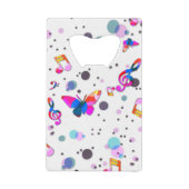 踊りカラフル音楽 クレジットカード栓抜き (正面)