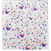 踊りカラフル音楽 シャワーカーテン (正面)