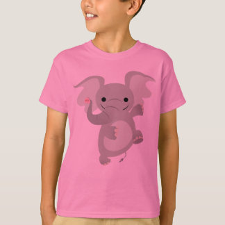 踊りカートゥーンエレファントチルドレンTシャツ Tシャツ