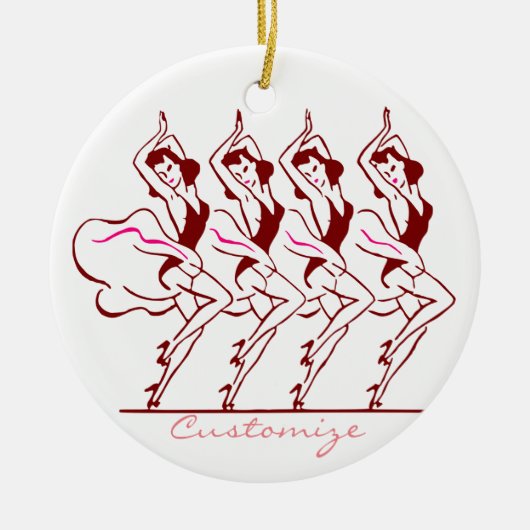 踊りガールズサンダー_コーブ セラミックオーナメント (正面)