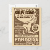 踊りガールズバブルダンスヴィンテージフライヤー ポストカード (正面/裏面)