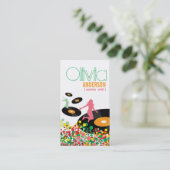 踊りガールズレトロビニールドポップ・アートのットズアーティストビジネス 名刺 (スタンド正面)