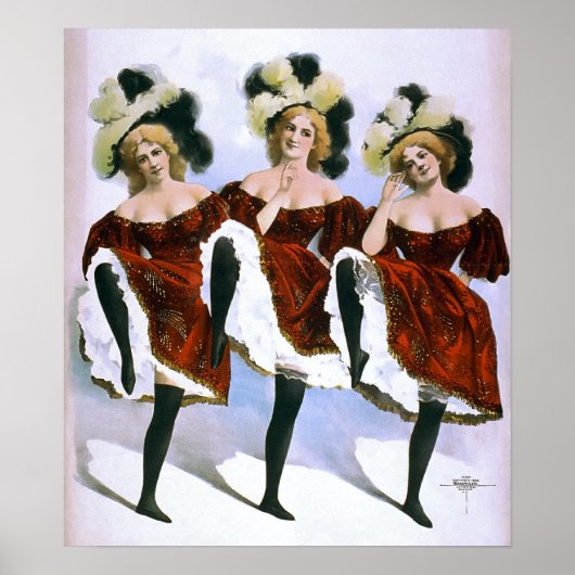 踊りガールズヴォードヴィル1899 ポスター (正面)