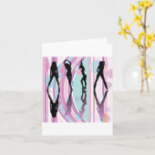 踊りガールズ カード (黄色い花)