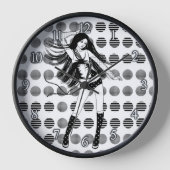 踊りガールフレンド 壁時計 (正面)