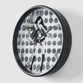 踊りガールフレンド 壁時計 (傾斜)