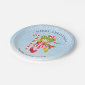 踊りガール小妖精や小人インザスノー ペーパープレート (アングル)