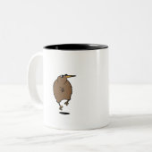 踊りキウイとサングラス ツートーンマグカップ (正面左)