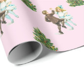 踊りキッズヴィンテージクリスマス ラッピングペーパー (ロールコーナー)