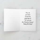 踊りクイーンから義歯クイーン"50th"誕生日 カード (内部)