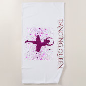 踊りクイーンガールのビーチタオル。 ビーチタオル (正面)