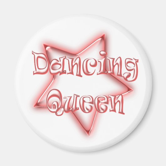 踊りクイーンガールズピンク冷蔵庫用マグネット マグネット (正面)