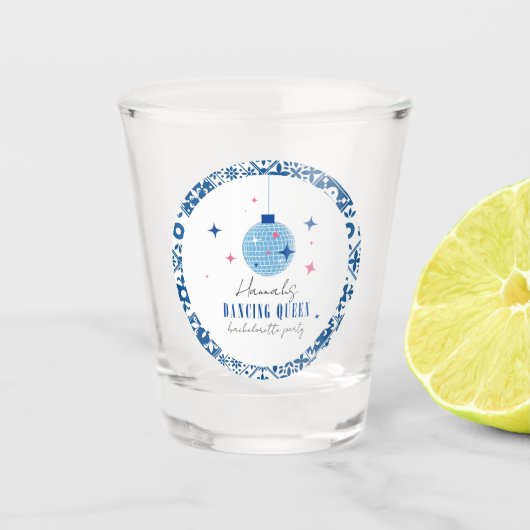 踊りクイーンギリシャミュージカルディスコバチェロレッテ ショットグラス (正面)