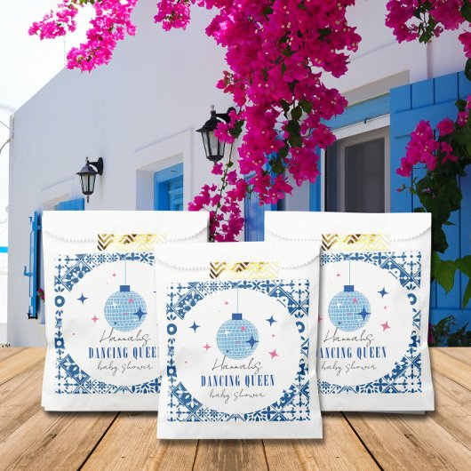 踊りクイーンギリシャミュージカルディスコ赤ちゃんシャワー フェイバーバッグ