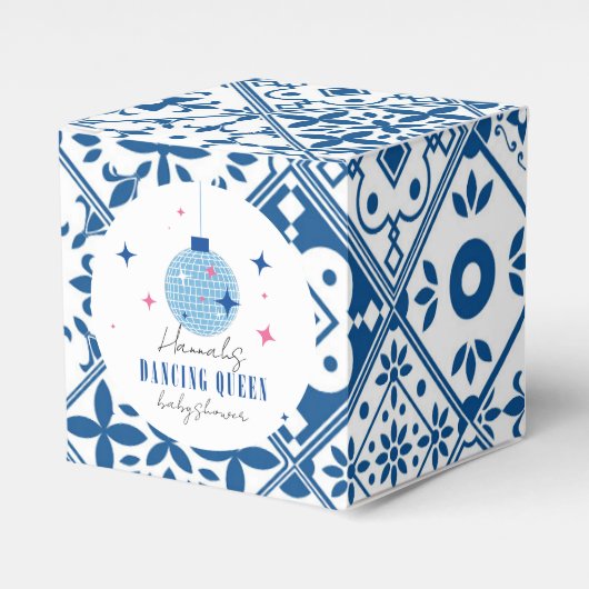 踊りクイーンギリシャミュージカルディスコ赤ちゃんシャワー フェイバーボックス (正面サイド)