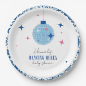 踊りクイーンギリシャミュージカルディスコ赤ちゃんシャワー ペーパープレート (正面)