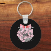 踊りクイーンシャツ踊り70s 80s女性少女 キーホルダー (正面)