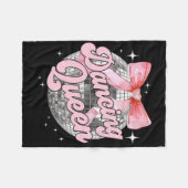 踊りクイーンシャツ踊り70s 80s女性少女 フリースブランケット (正面(横))