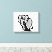 踊りクイーンゾウ キャンバスプリント (インサイチュ (ウッドフロア))