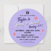 踊りクイーンターニング17ディスコボール招待状 招待状 (裏面)