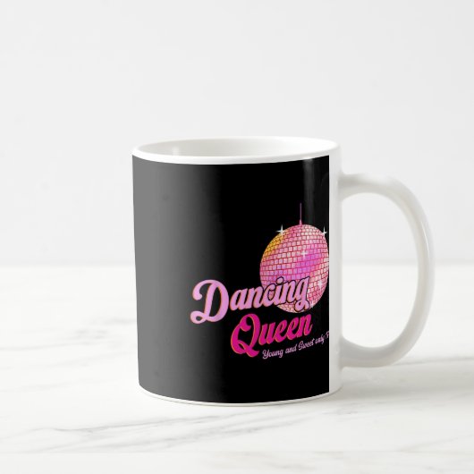 踊りクイーンティー17誕生日ヴィンテージ踊りディスク コーヒーマグカップ (右)