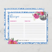 踊りクイーンブルータイルディスコブライダルシャワーレシピ (正面/裏面)